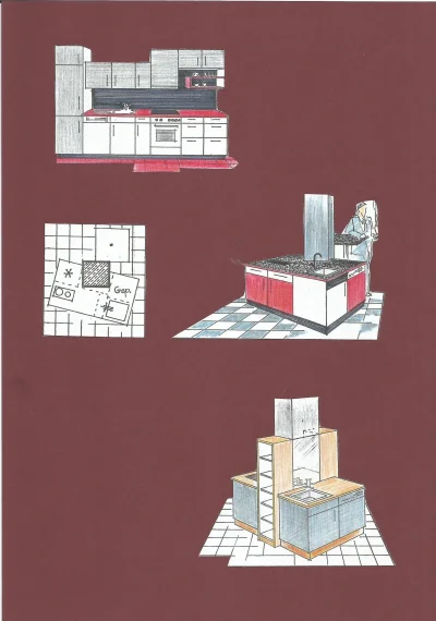 Module für Büro-Miniküche