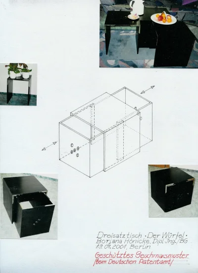 3-Satz-Tisch, platzsparend